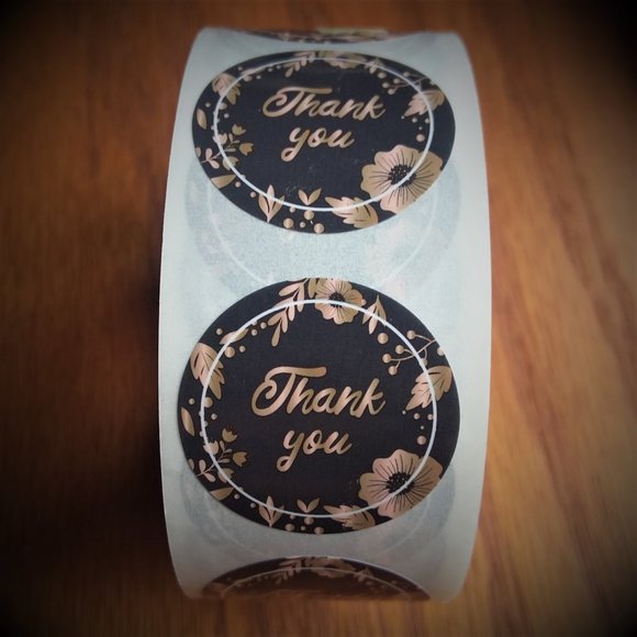 Thank You Stickers 500 Labels Appreciation Packages Sales Small Business Ship - Picture 4 of 4